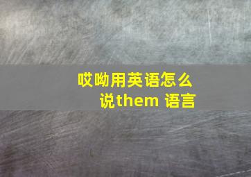 哎呦用英语怎么说them 语言